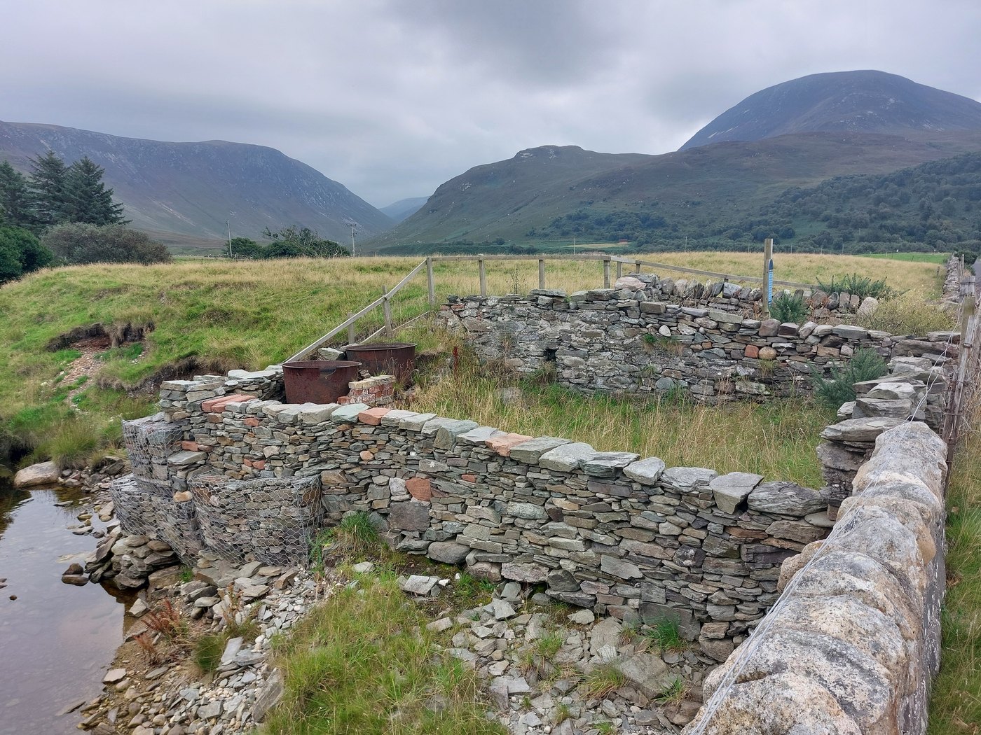 The completed barking house at Catacol